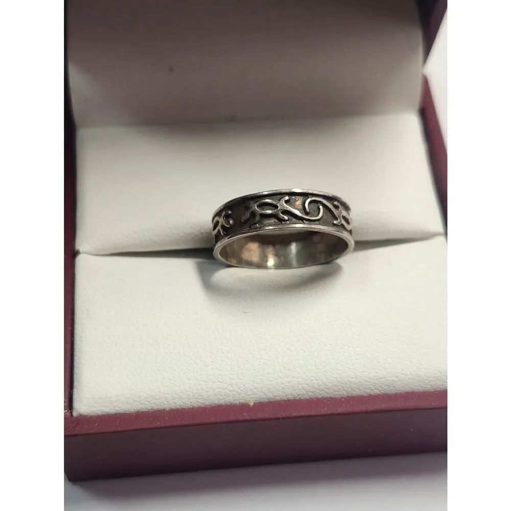 Sterling Silver Lizard Reptile Iguana Ring 925 Size 6.5